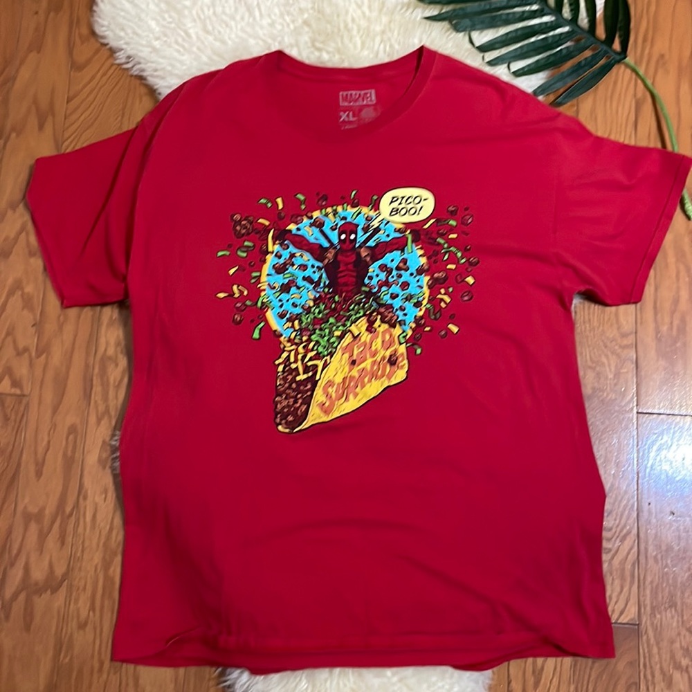 Marvel Comics Deadpool Pico Boo Graphic Tee/ Size XL/ Red Marvel Tee
